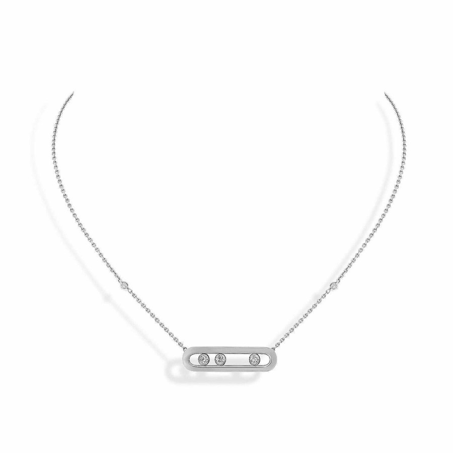 Messika Collier Messika Baby Move En Or Blanc Et Diamants