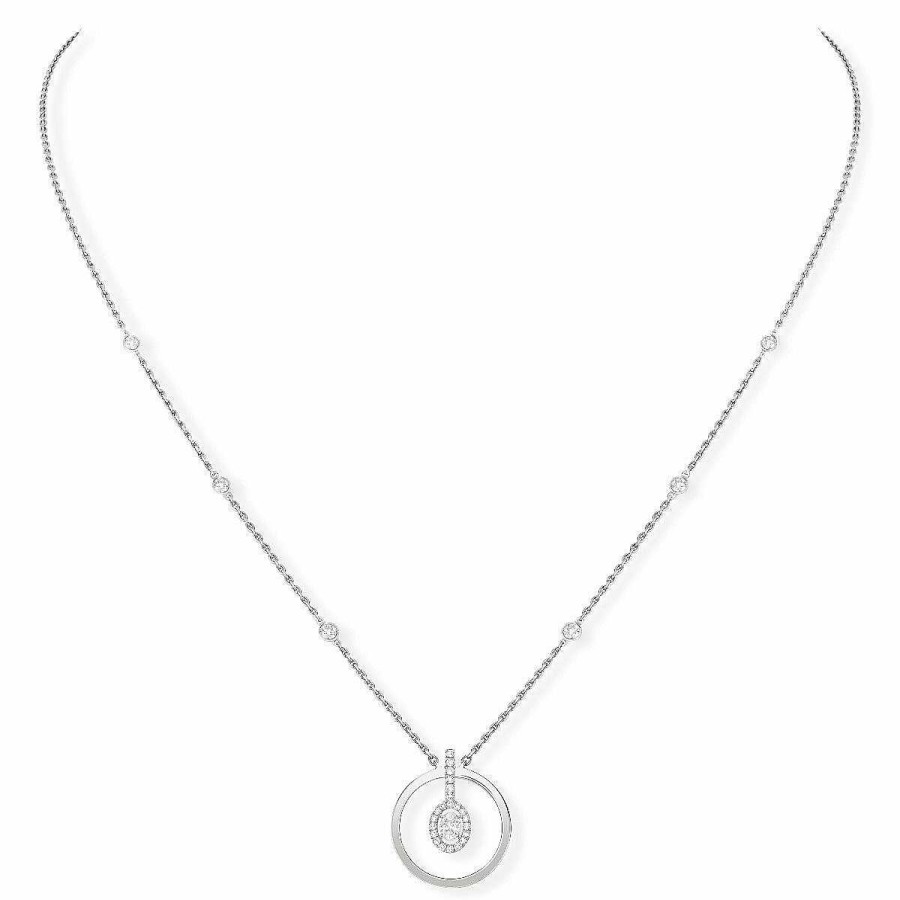 Messika Collier Messika Glam'Azone Graphic En Or Blanc Et Diamants