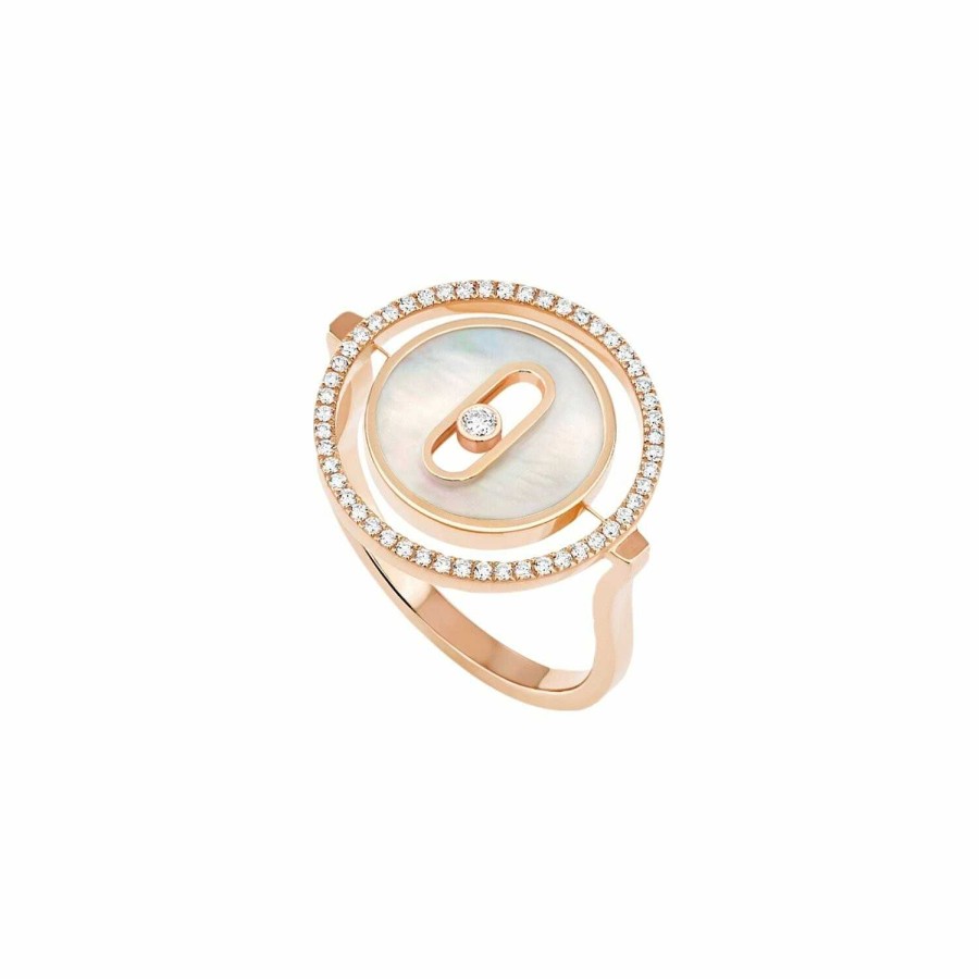 Messika Bague Messika Lucky Move En Or Rose, Nacre Et Diamants