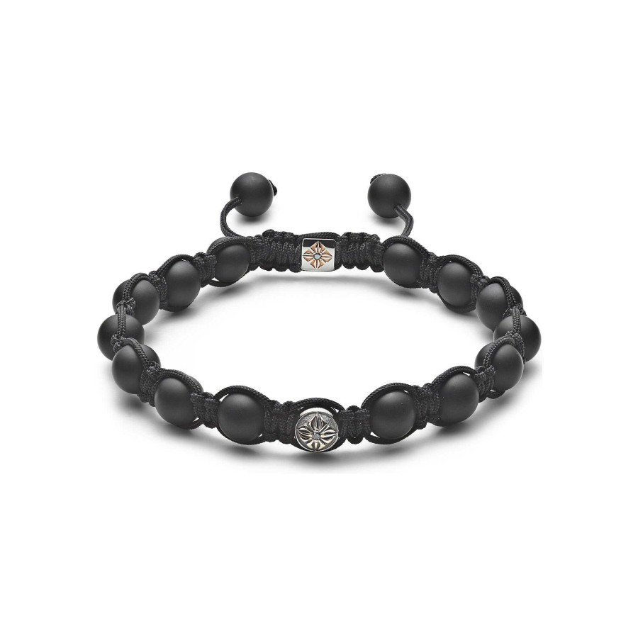 Shamballa Jewels Bracelet Shamballa Jewels En Or Rose, C Ramique, Diamants Noirs Et Onyx