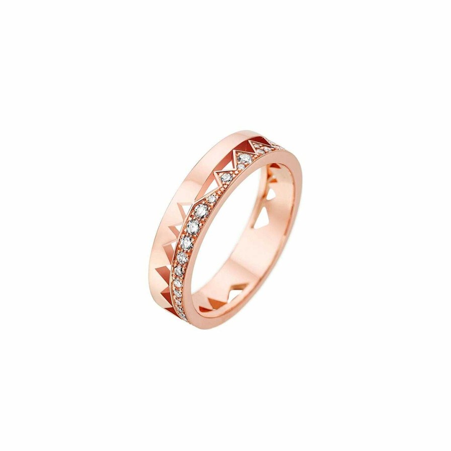 Akillis Bague Akillis Bandeau Capture Me En Or Rose Semi Pav E De Diamants