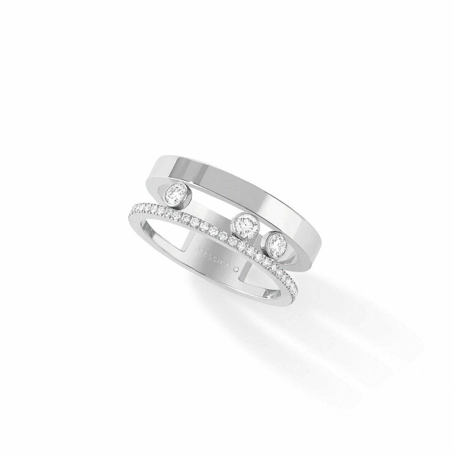 Messika Bague Messika Move Romane En Or Blanc Et Diamants