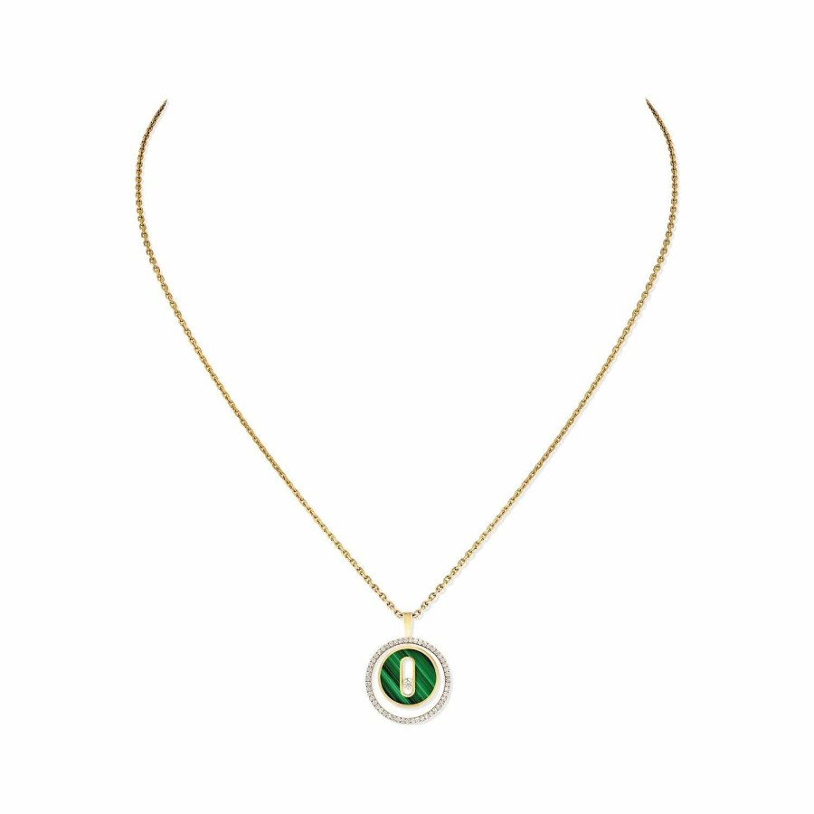 Messika Collier Messika Lucky Move En Or Jaune, Malachite Et Diamants