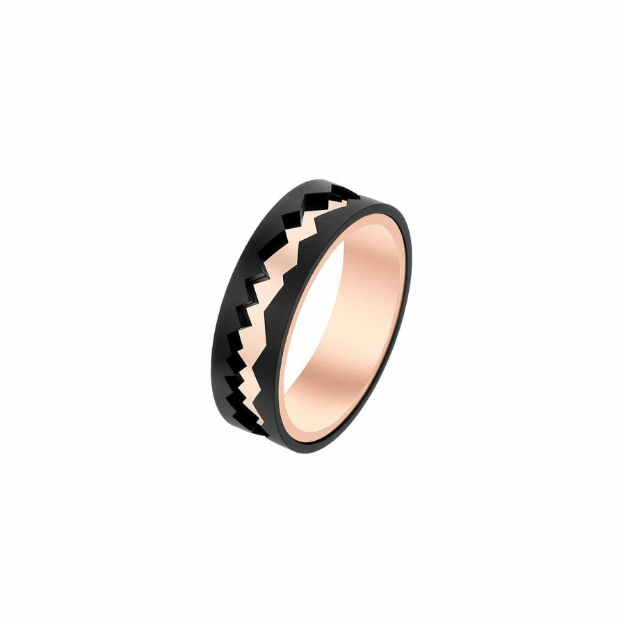 Akillis Bague Akillis Capture In Motion Centre En Or Rose, Ext Rieur En Titane Dlc Noir