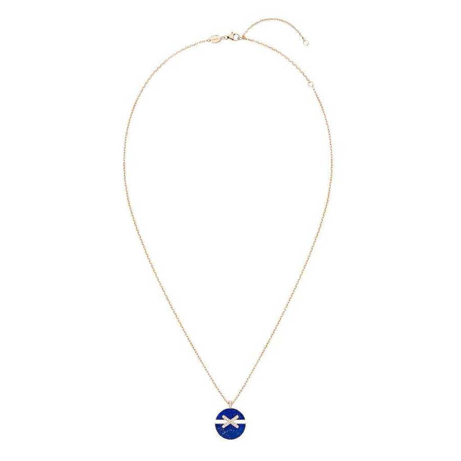 Chaumet Pendentif Chaumet Jeux De Liens Harmony Moyen Mod Le En Or Rose, Diamants Et Lapis Lazuli