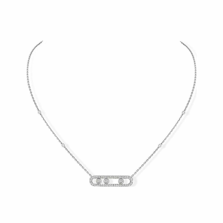 Messika Collier Messika Move Classique Pav En Or Blanc Et Diamants