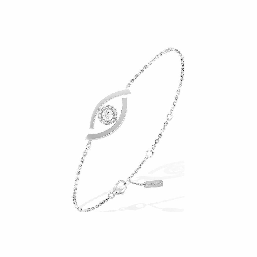 Messika Bracelet Messika Lucky Eye En Or Blanc Et Diamants