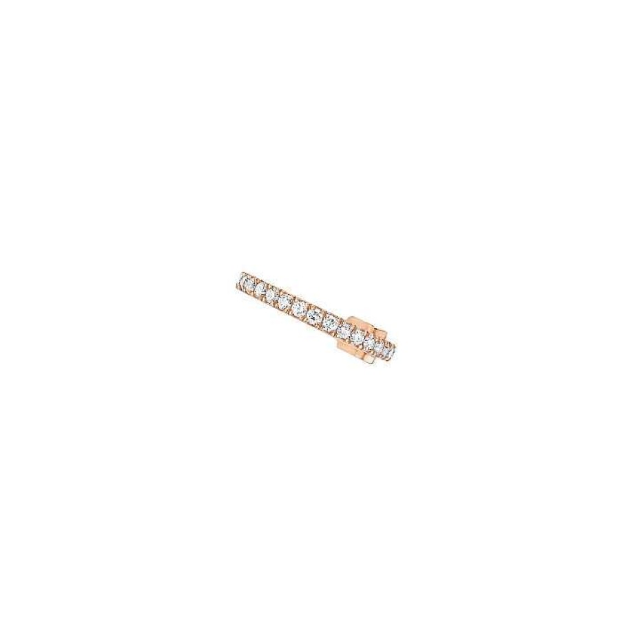 Messika Mono Boucle D'Oreille Clip Messika Gatsby En Or Rose Et Diamants