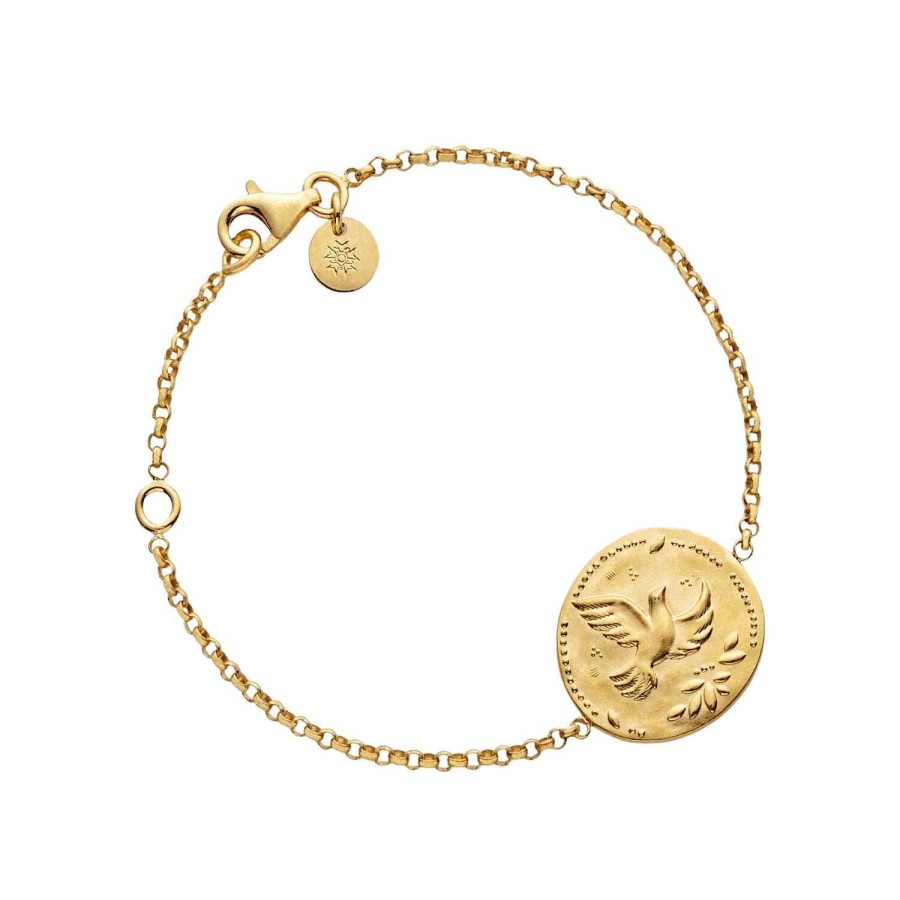 Arthus Bertrand Bracelet Identit Arthus Bertrand Colombe Aux Etoiles Jaseron En Or Jaune Sabl