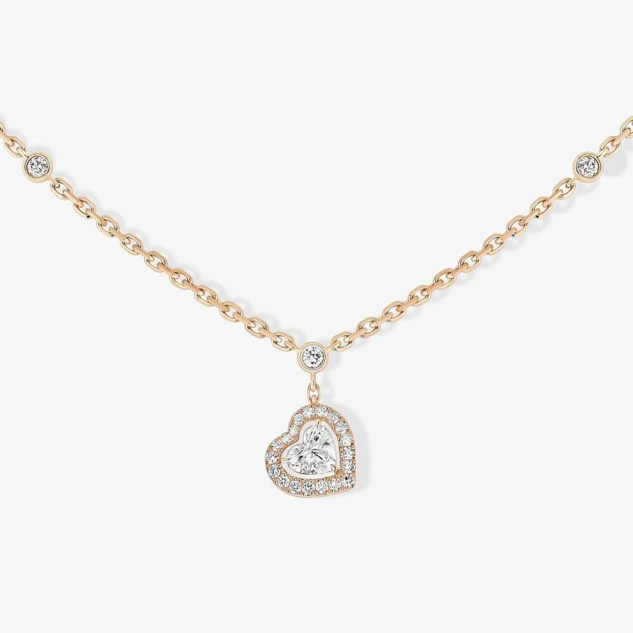 Messika Collier Messika Joy Coeur En Or Rose Et Diamants