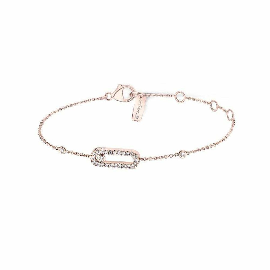 Messika Bracelet Messika Move Uno En Or Rose Et Diamants