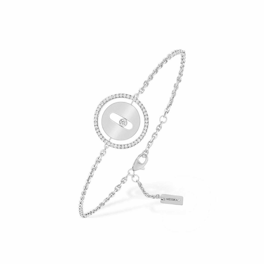 Messika Bracelet Sur Chaine Messika Lucky Move Pm En Or Blanc Et Diamants