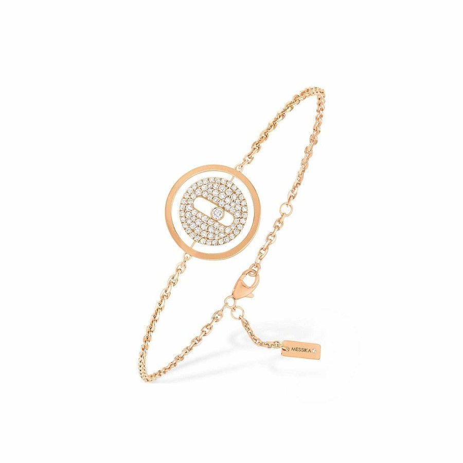 Messika Bracelet Sur Chaine Messika Lucky Move Pav Pm En Or Rose Et Diamants