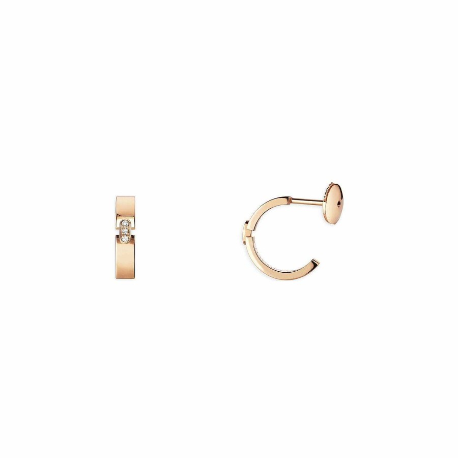 Chaumet Boucles D'Oreilles Chaumet Liens Evidence En Or Rose Et Diamants