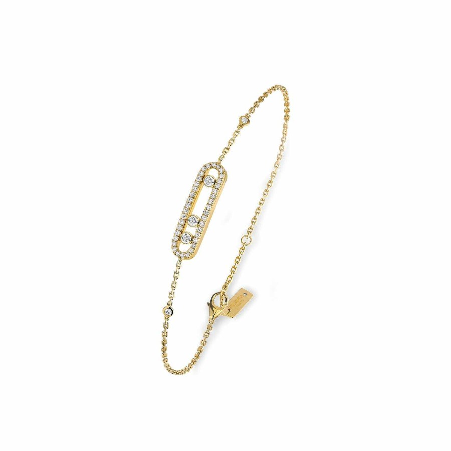 Messika Bracelet Messika Baby Move En Or Jaune Et Pav De Diamants