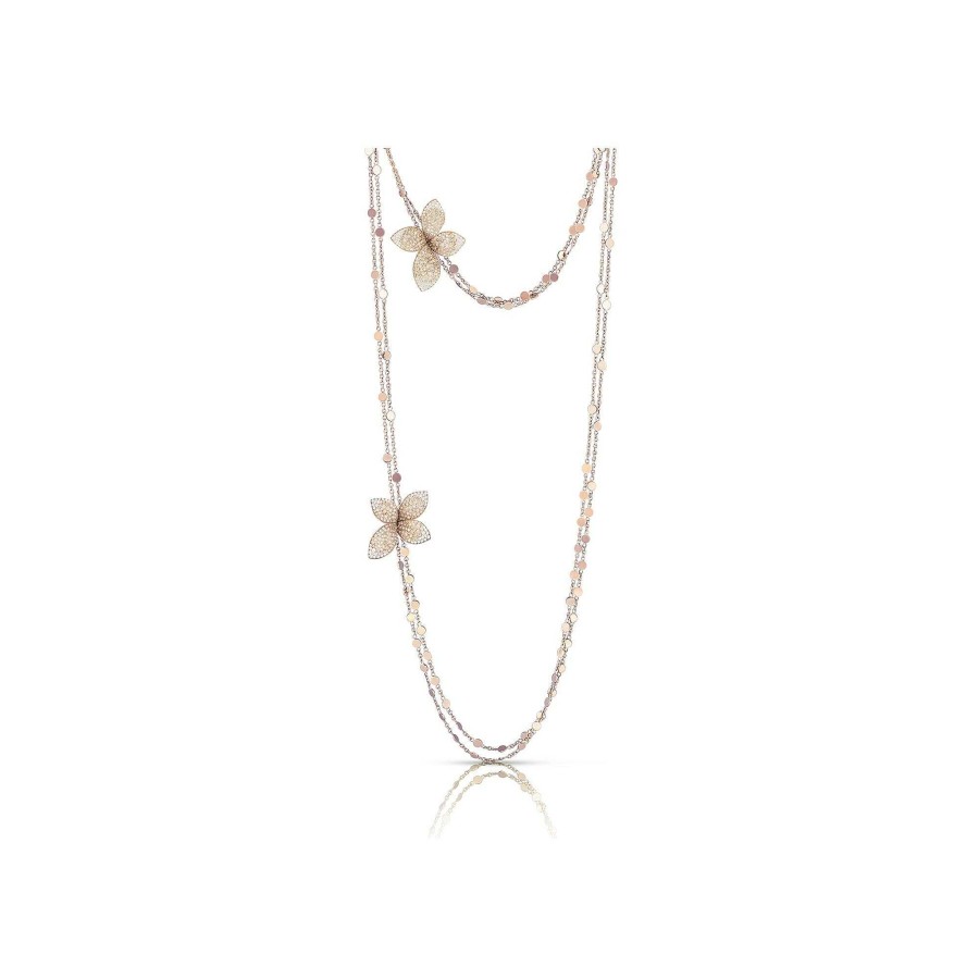 Pasquale Bruni Collier Pasquale Bruni Giardini Segreti En Or Rose, Diamants Et Diamants Bruns