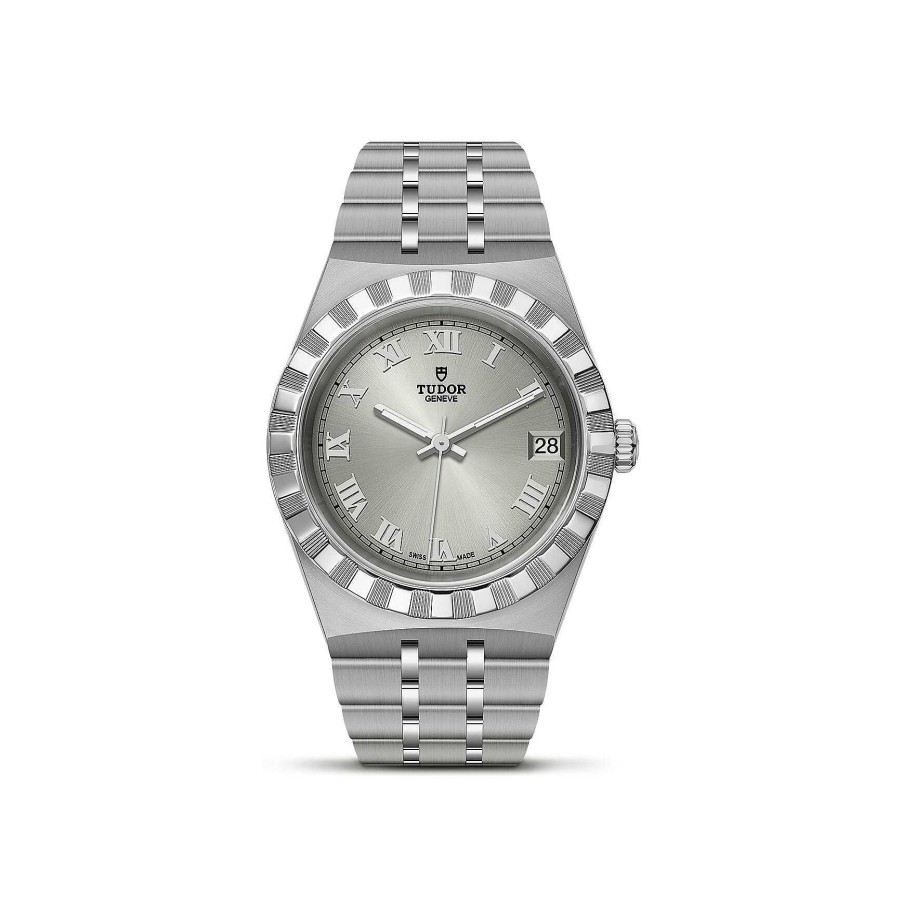 TUDOR Montre Tudor Royal Bo Tier En Acier 34 Mm, Cadran Argent