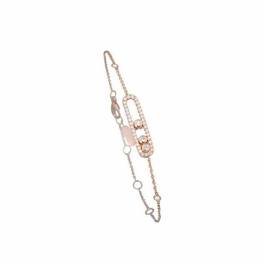 Messika Bracelet Messika Baby Move En Or Rose Pav De Diamants