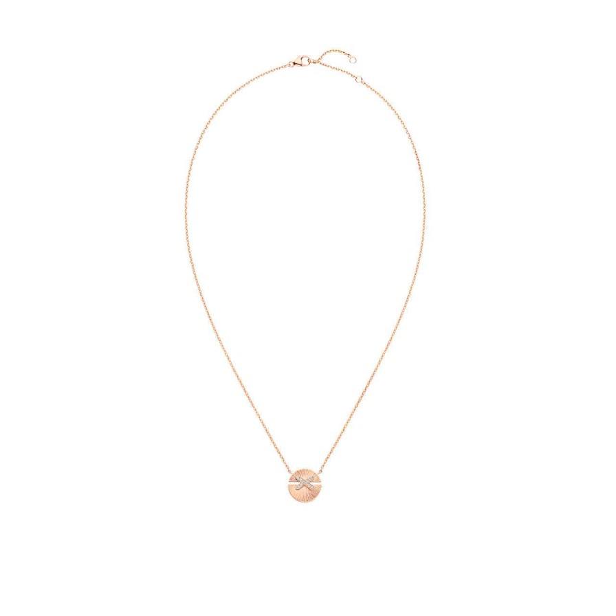 Chaumet Pendentif Chaumet Jeux De Liens Harmony En Or Rose Et Diamants