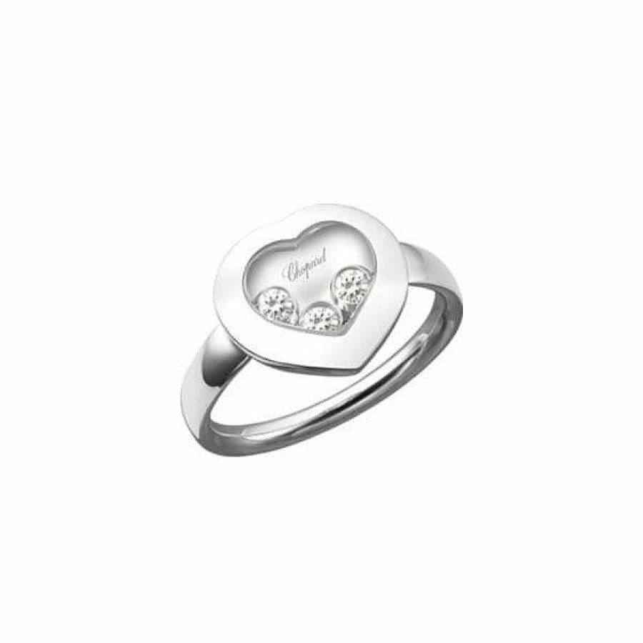 Chopard Bague Chopard Happy Diamonds En Or Blanc Et Diamants