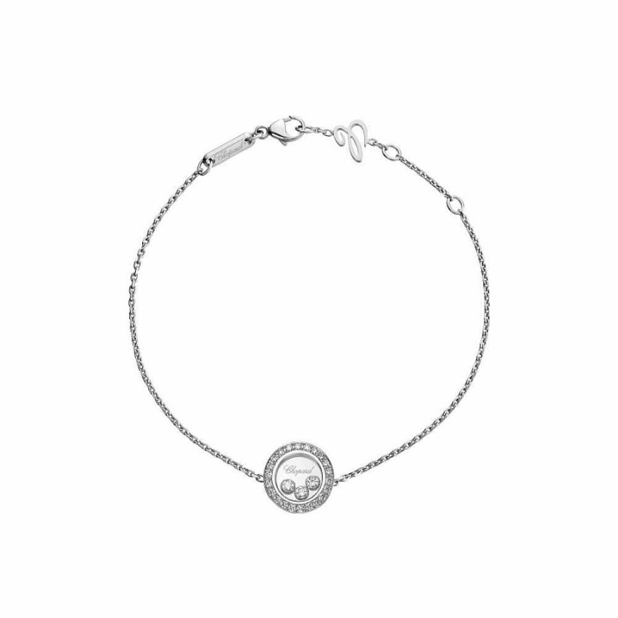 Chopard Bracelet Chopard Happy Diamonds En Or Blanc Et Diamants