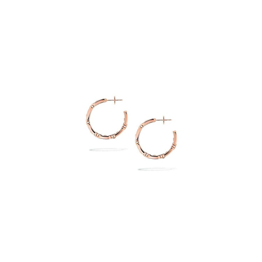 Messika Boucles D'Oreilles Cr Oles Messika Move Link Petit Mod Le En Or Rose Et Diamants