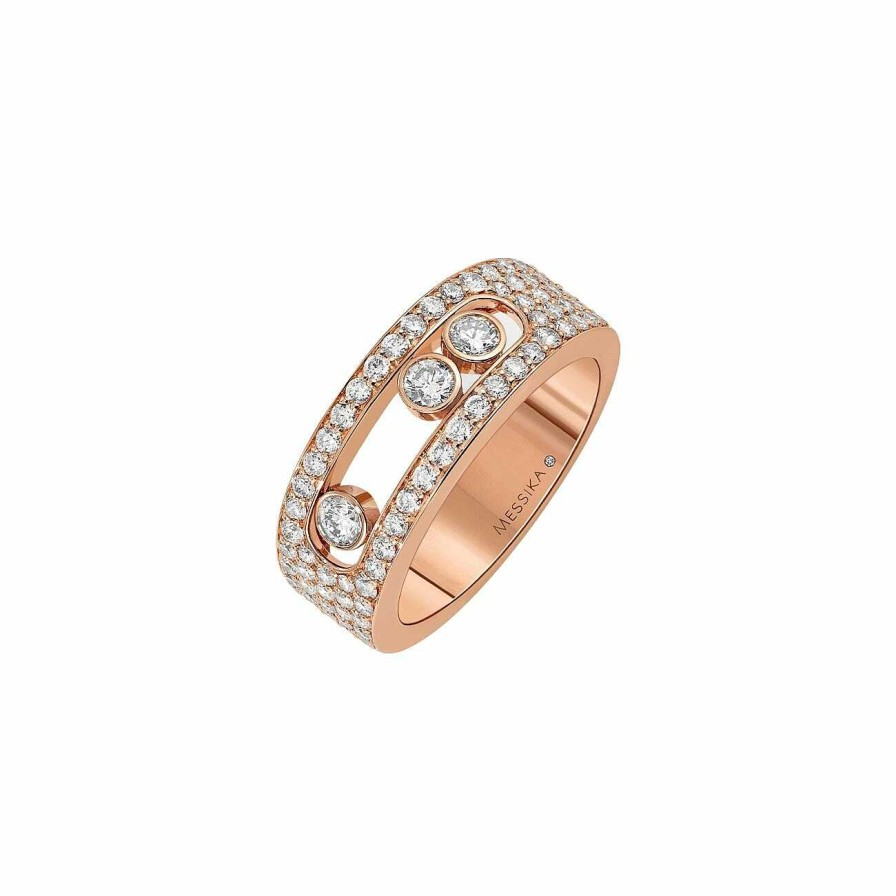 Messika Bague Messika Move Joaillerie Pm Pav En Or Rose Et Pav E De Diamants