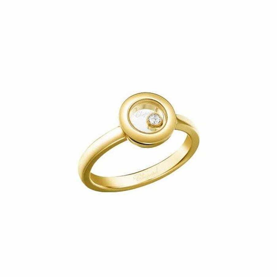 Chopard Bague Chopard Happy Diamonds Icons En Or Jaune Et Diamant, Taille 52