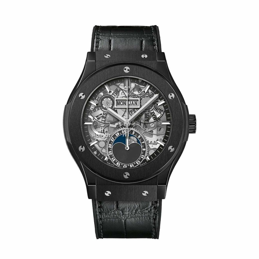 Hublot Montre Hublot Classic Fusion Aerofusion Moonphase Black Magic