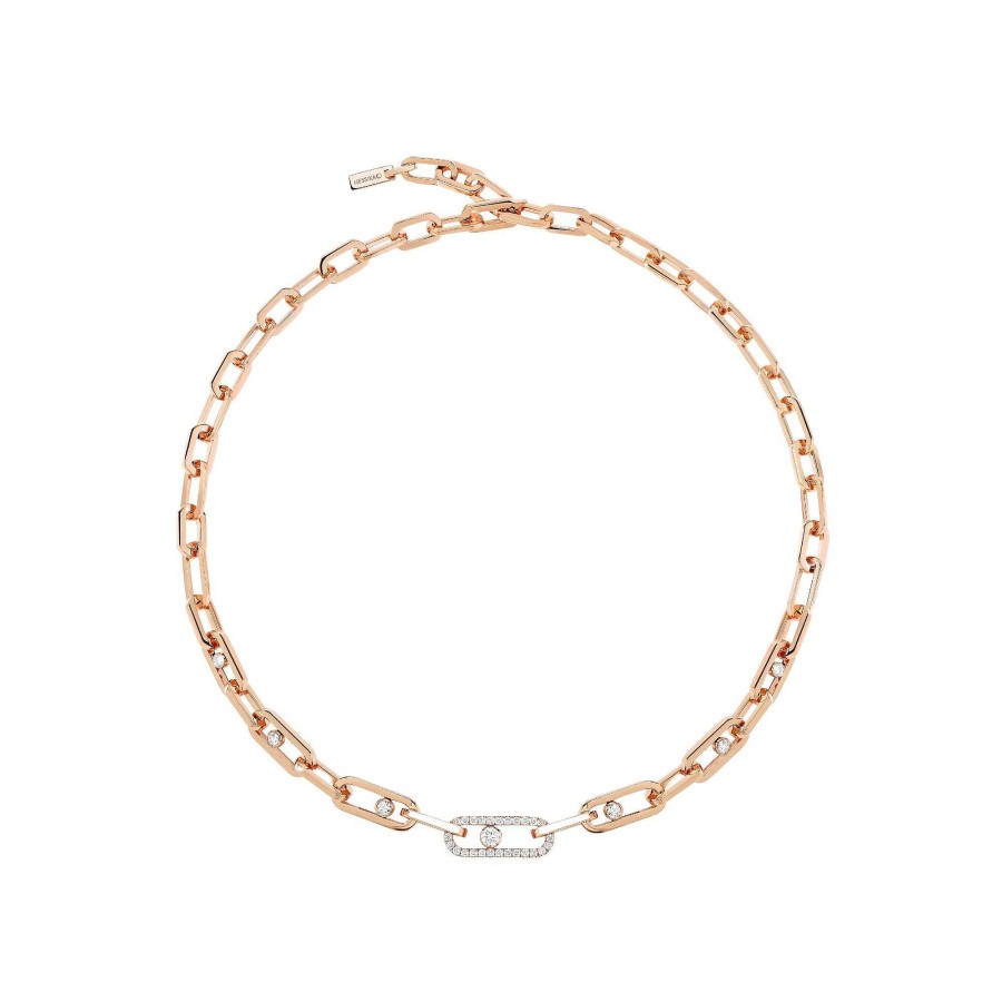 Messika Collier Messika Move Link En Or Rose Et Diamants