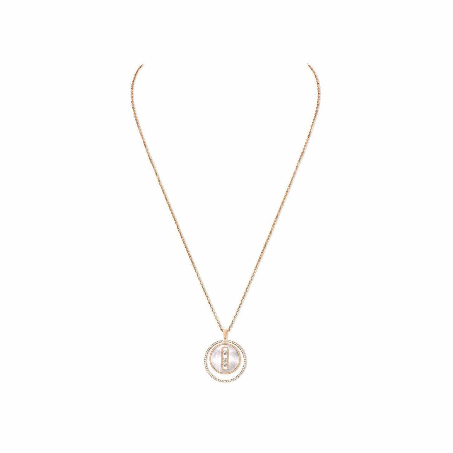 Messika Collier Messika Lucky Move En Or Rose, Nacre Et Diamants