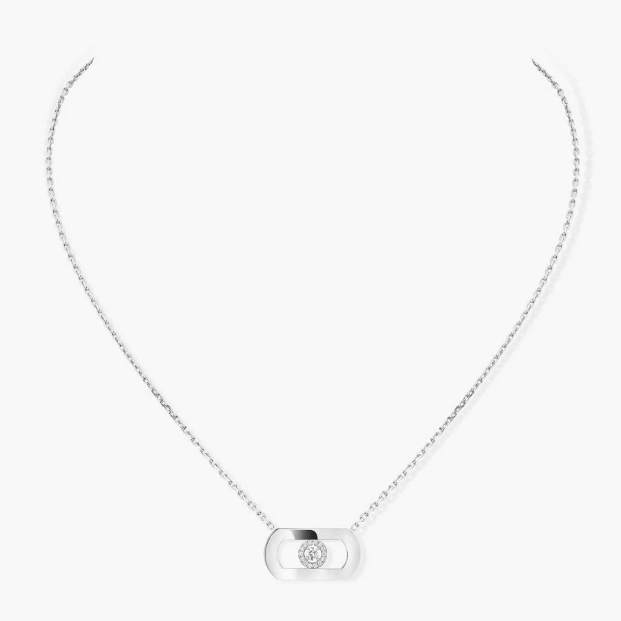 Messika Collier Messika So Move En Or Blanc Et Diamants