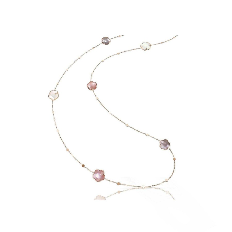 Pasquale Bruni Collier Pasquale Bruni Bouquet Lunaire En Or Rose, Pierres De Lune Et Diamants