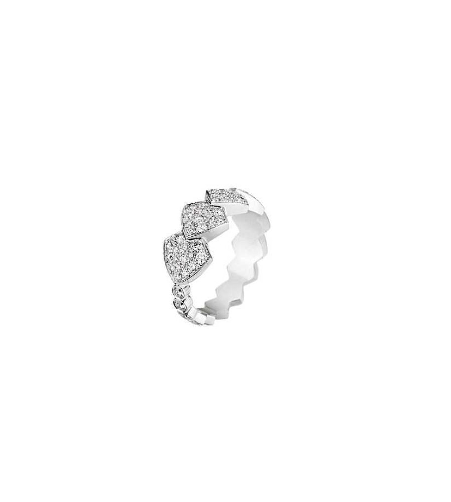 Akillis Bague Akillis Python En Or Blanc Et Diamants