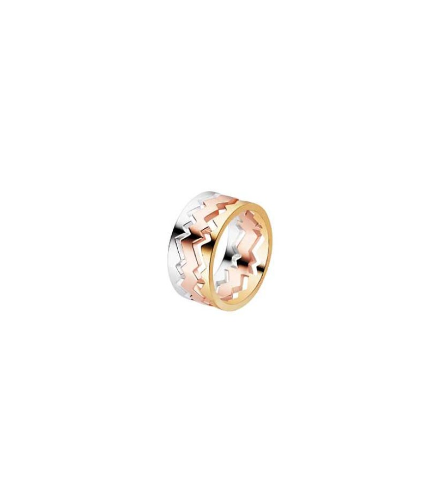 Akillis Bague Akillis Capture Trilogy En Or Blanc, Or Rose Et Or Jaune