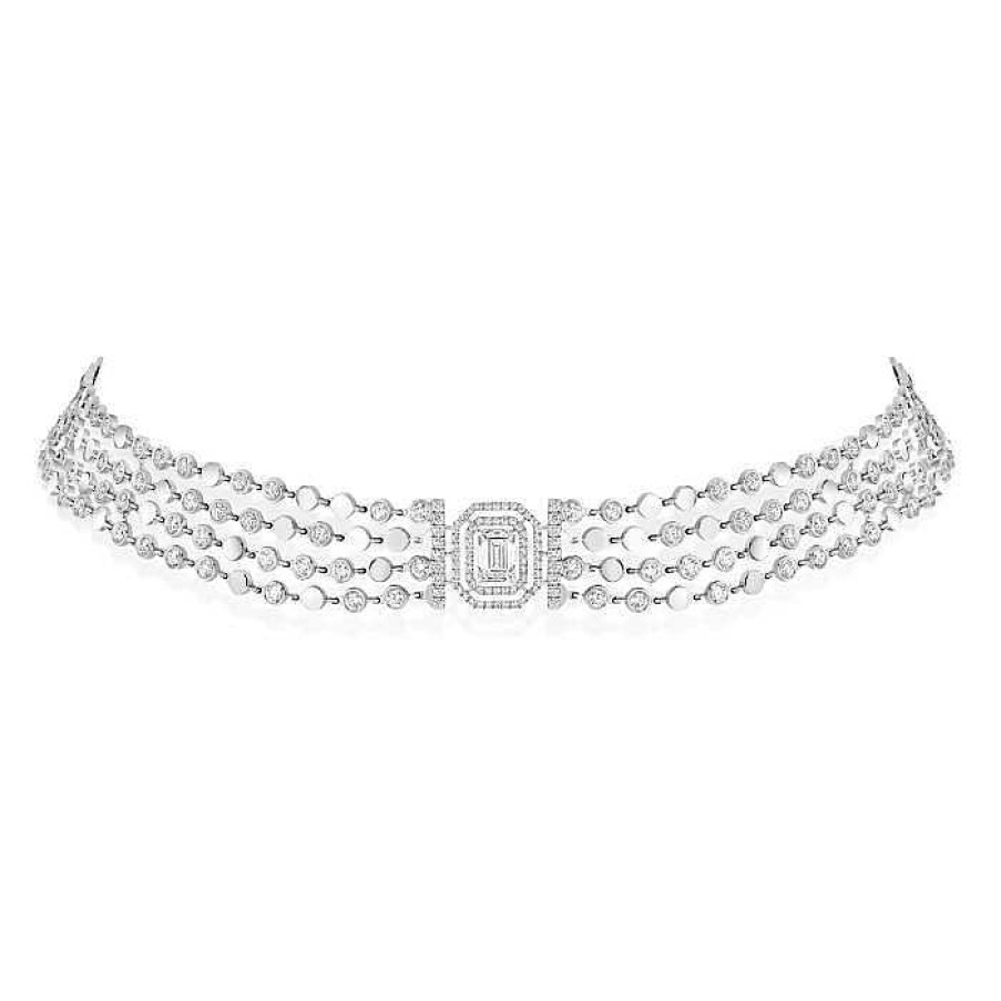 Messika Collier Choker Messika D-Vibes En Or Blanc Et Diamants