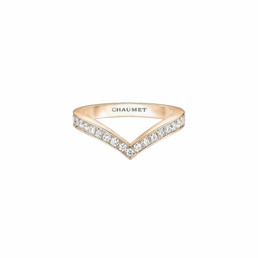 Chaumet Bague Chaumet Jos Phine Aigrette En Or Rose Et Diamants