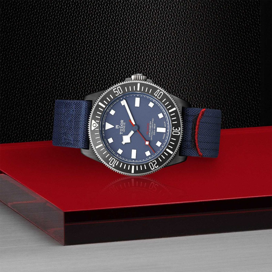 TUDOR Montre Tudor Pelagos Fxd Lunette En Titane Avec Disque En Composite De Carbone Noir, Bracelet En Tissu