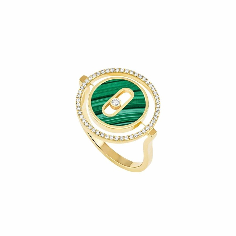 Messika Bague Messika Lucky Move En Or Jaune, Malachite Et Diamants