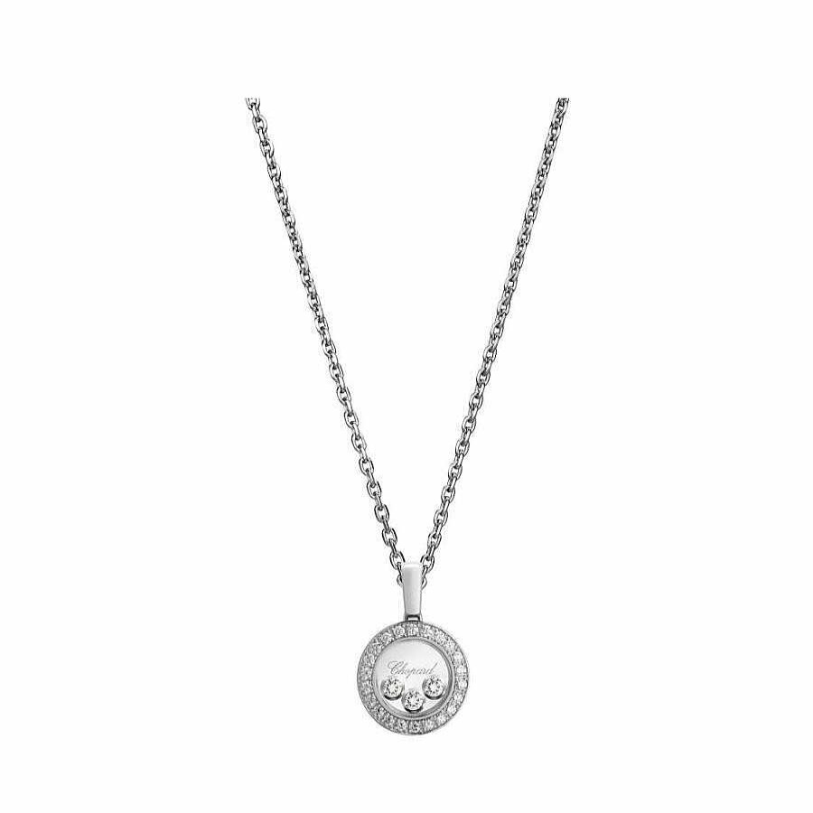 Chopard Pendentif Chopard Happy Diamonds En Or Blanc Et Diamants