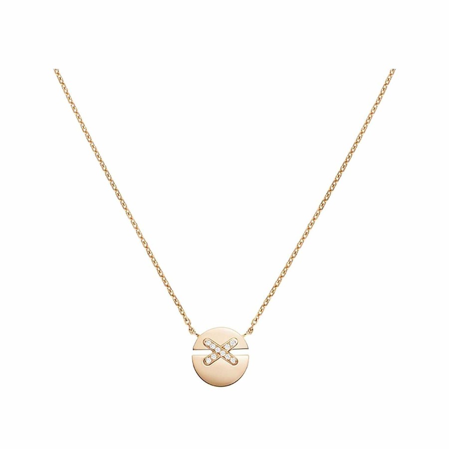 Chaumet Pendentif Chaumet Jeux De Liens Harmony Petit Mod Le En Or Rose Et Diamants