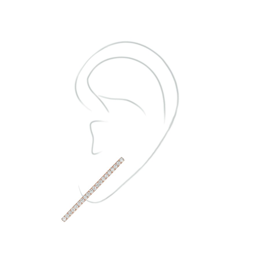 Messika Mono Boucle D'Oreille Messika Gatsby En Or Rose Et Diamants