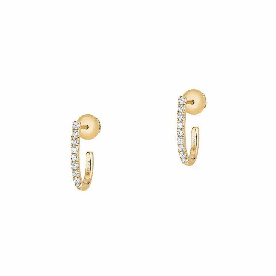 Messika Boucles D'Oreilles Cr Oles Messika Gatsby Xs En Or Jaune Et Diamants