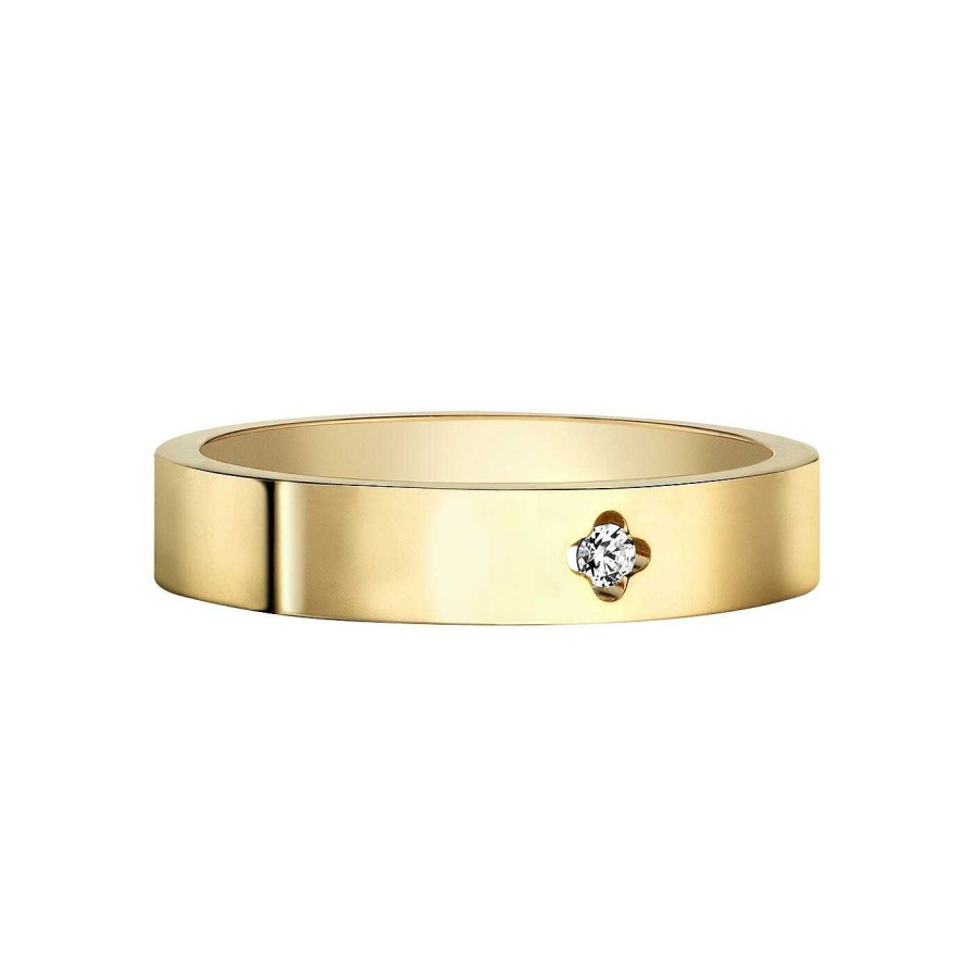 Arthus Bertrand Solitaire Arthus Bertrand Royale Pm Diamant H-Si2 0.025 Ct Or Jaune T 53