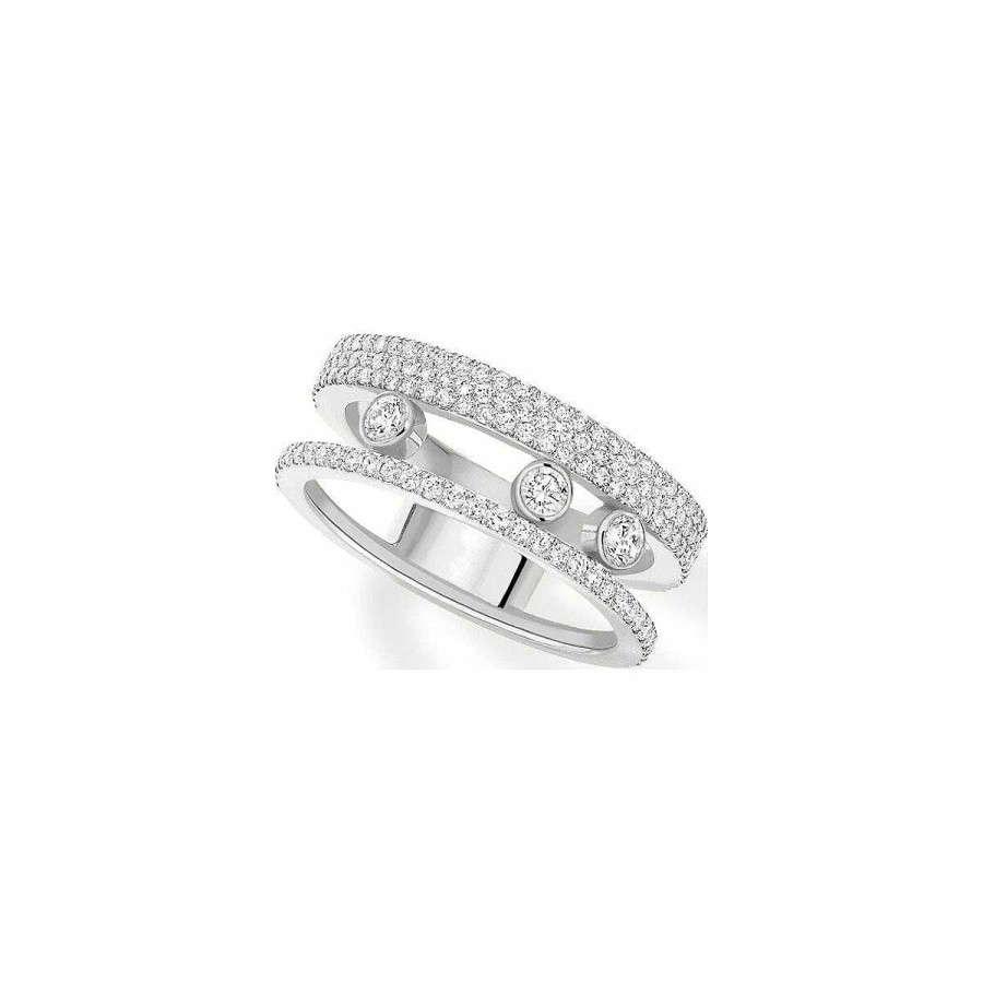 Messika Bague Messika Move Romane Pav E En Or Blanc Et Diamants