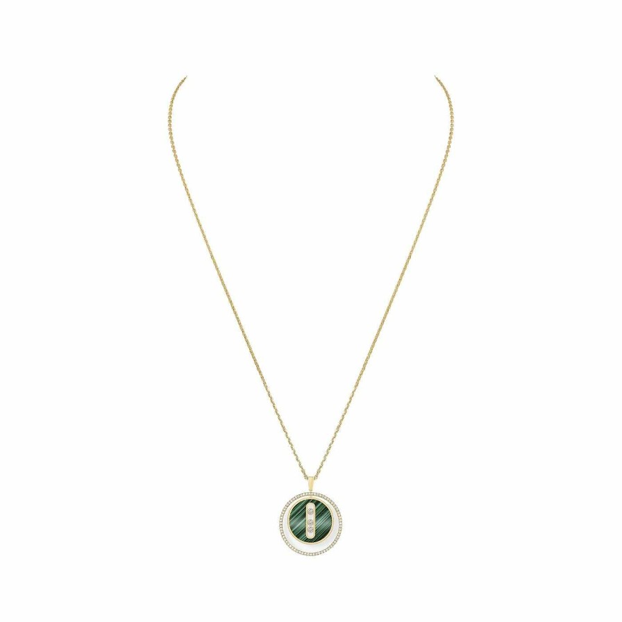 Messika Collier Messika Lucky Move En Or Jaune, Malachite Et Diamants