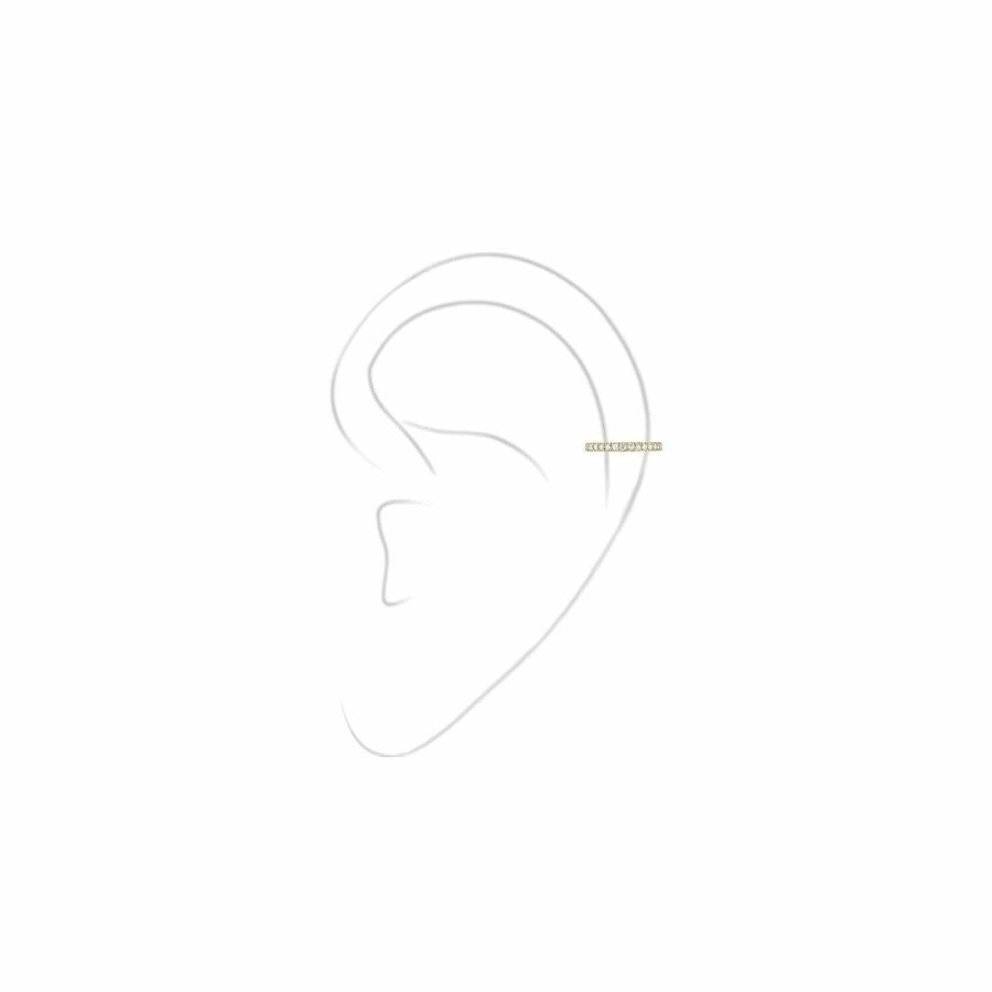 Messika Mono Boucle D'Oreille Clip Messika Gatsby En Or Jaune Et Diamants