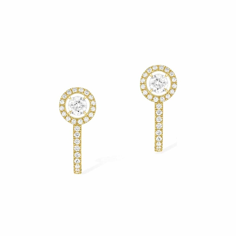 Messika Boucles D'Oreilles Cr Oles Messika Joy En Or Jaune Et Diamants