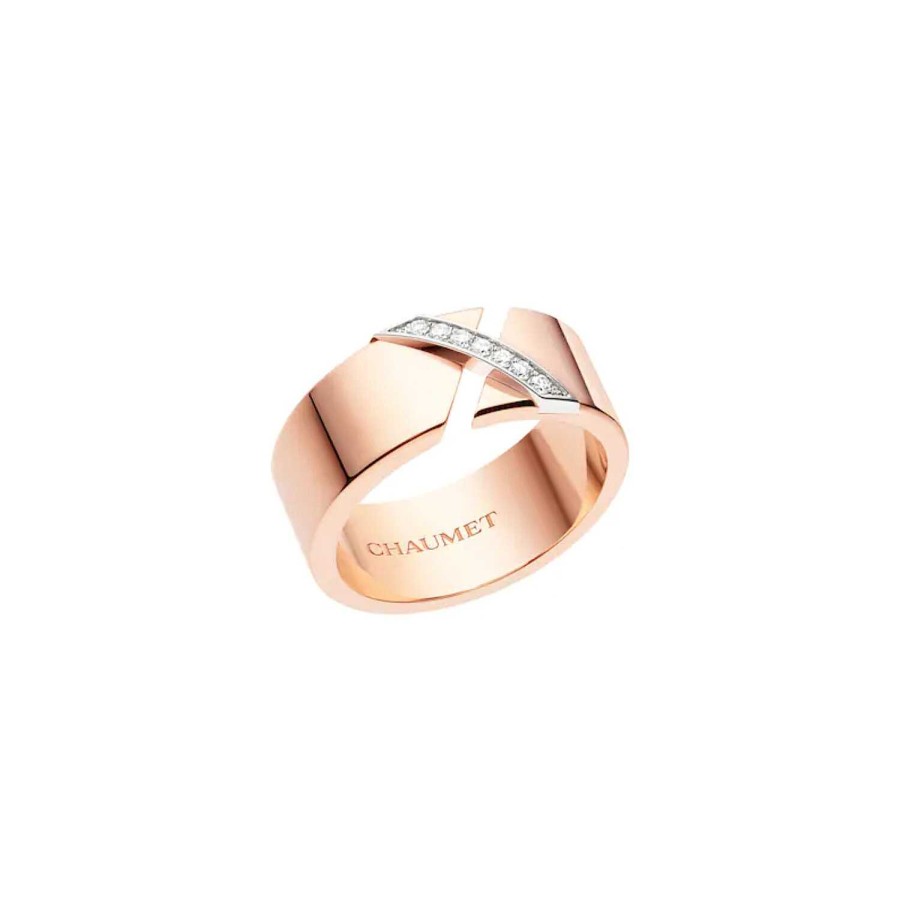 Chaumet Bague Chaumet Liens Evidence En Or Rose Et Diamants