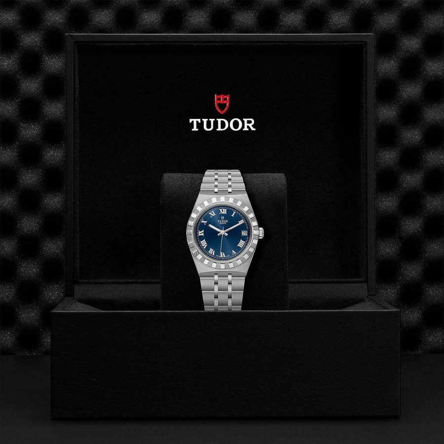 TUDOR Montre Tudor Royal Bo Tier En Acier 34 Mm, Cadran Bleu